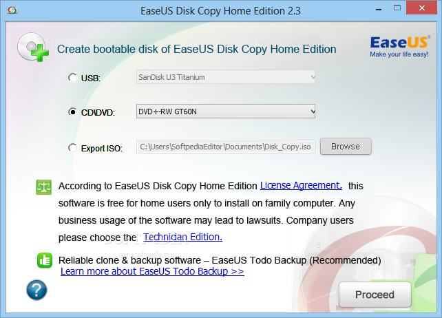 find something like easeus disk copy technician